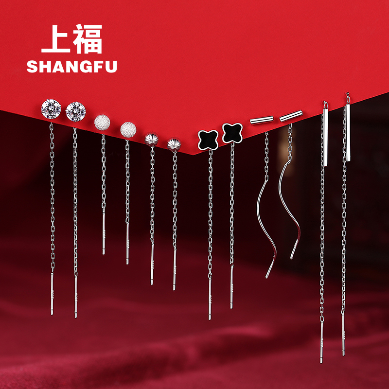 Earlaced woman 999 pure silver-raised ear-hole earrings 2021 new wave advanced earrings silver temperament earrings summer