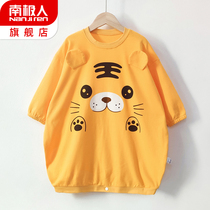 Girls sleepdress pure cotton childrens fairy pajamas spring and autumn girls Cartoon long sleeve princess wind summer 2022 new models