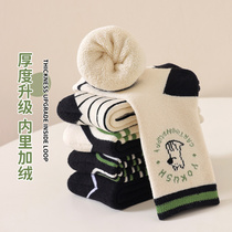 Childrens socks plus thickening boy baby cotton socks winter tube boy in the winter cylinder of large children in autumn and winter