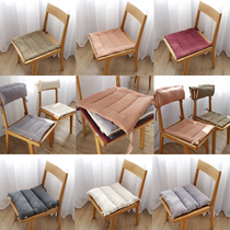  Japanese-style plain cotton and linen cushions Office chair cushions Dining chair cushions Tatami cushions Student chair cushions Solid color fabric