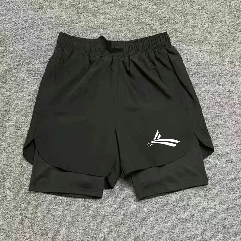 Volan Track and Field Training Running Quick-Drying Pants Fitness Sports Shorts Fake Two-Piece Lined Anti-Exposure Shorts