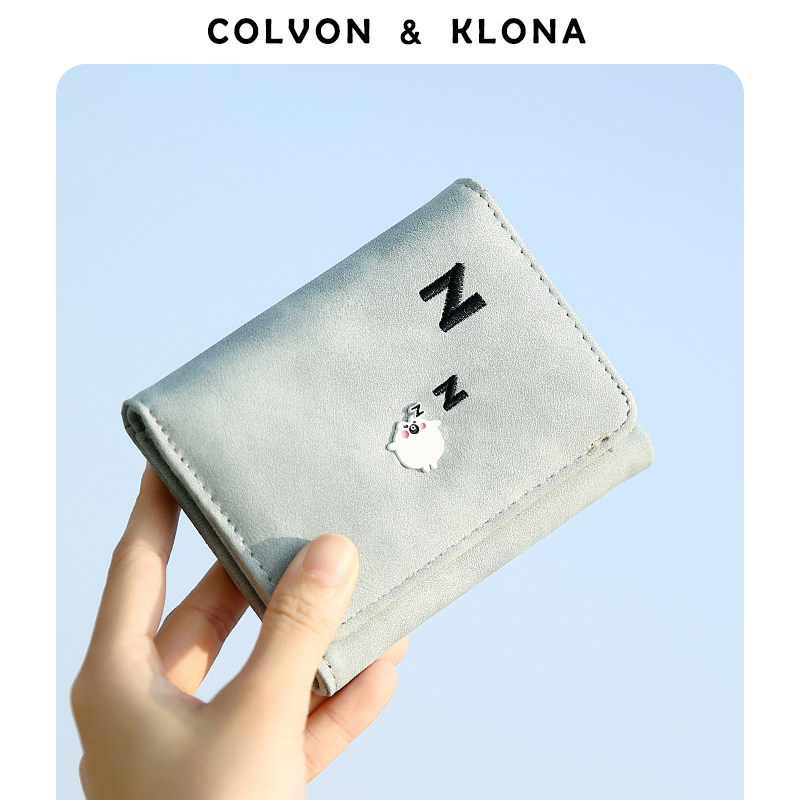 COLVON KLONA WALLET LADY SUMMER SHORT 2022 NEW NICHE DESIGN CUTE FRESH HANDS WITH ZERO WALLET