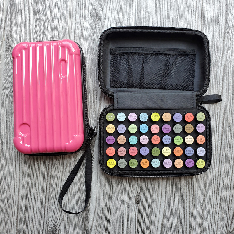 doTERRA doTEERA Essential Oil Pack Purple Black Rose Red 45 Grids 2ML Bottled 10ml Roller Bottle Storage Box