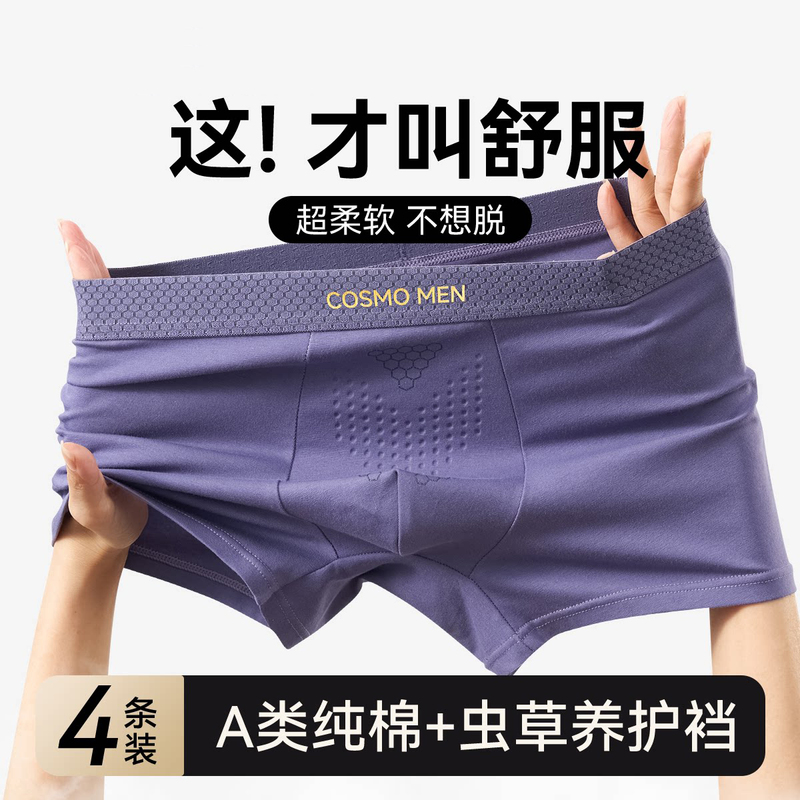High-End Brand 2026 New Men's Designer Underwear Genuine High-Quality Pure Cotton Men's Large Size Shorts