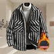 Autumn and winter lapel plaid circling woolen and cotton thickened jacket men's youth slim and warm cotton coat trend