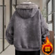 Winter Hooded Short Jacket with Fleece Lining and Thickened Deerskin Velvet, Men's Youth Stylish Cotton Coat