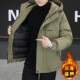 2025 Winter New Short Hooded Workwear Thickened Cotton Jacket Men's Youth Warm Jacket Cotton Jacket