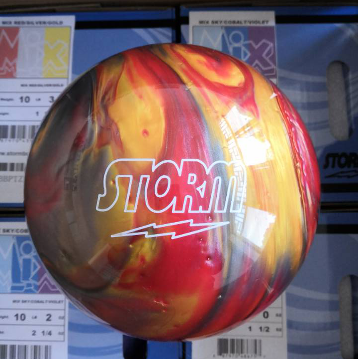 Storm Brands 2021 New Polyurethane Material Straight Bowling MIX Red Gold 9 lbs 10 pounds