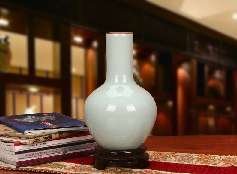 Archaize of jingdezhen ceramics up crackle vases, classical Chinese style household decoration handicraft furnishing articles