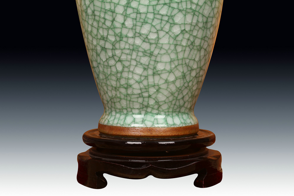 Jun porcelain of jingdezhen ceramics, crack open the slice antique vase landed the big vase decoration home furnishing articles