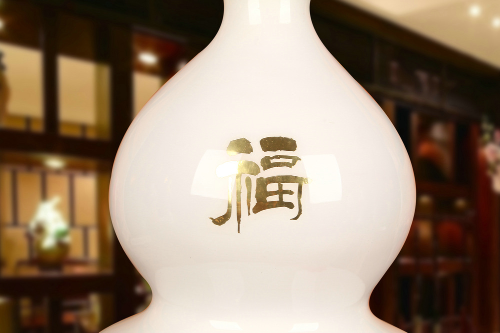 Modern Chinese style is contracted, ceramics, high - grade straw peony vases, fashion household handicraft furnishing articles