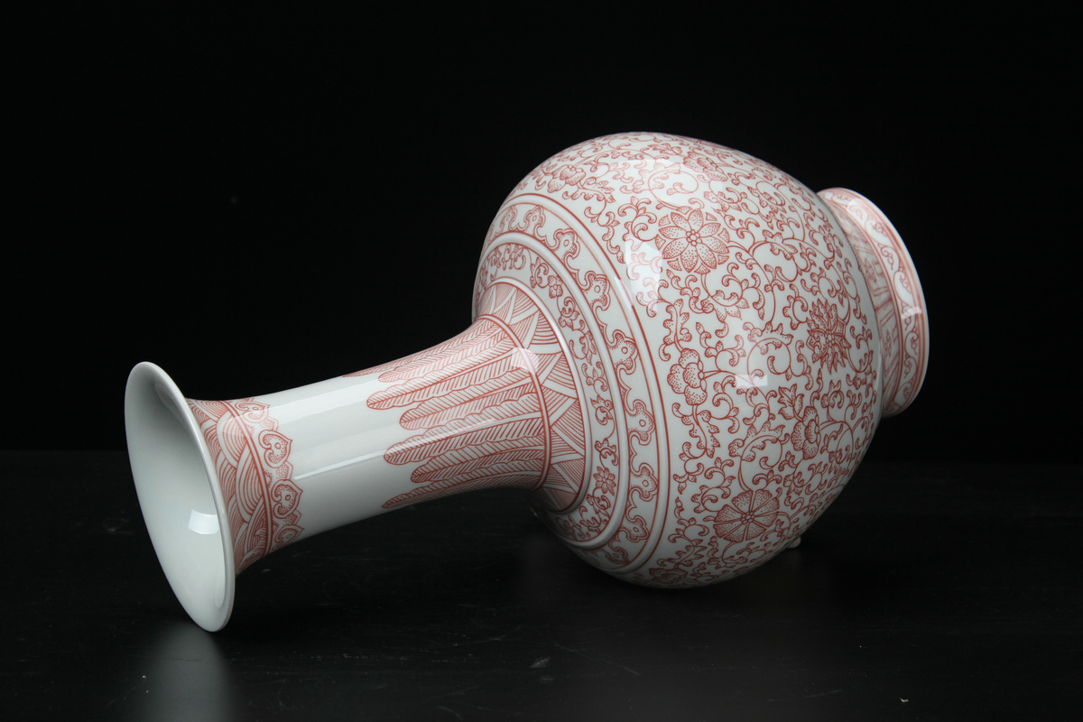 Jingdezhen ceramic vases, antique hand - made the design youligong tangled branches in the Ming and the qing dynasties classical household handicraft furnishing articles