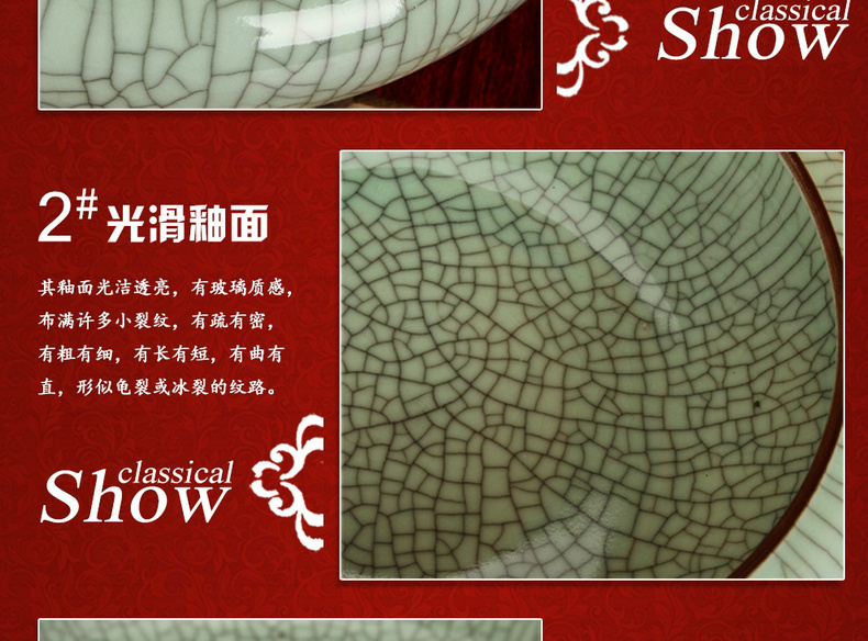 Archaize of jingdezhen ceramics slicing crackle binaural head tortoise fish tank water shallow home furnishing articles