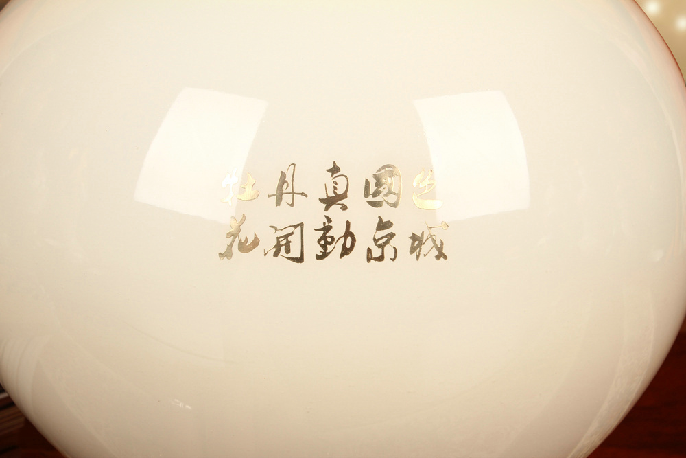Jingdezhen ceramics white straw vase peony riches and honour contracted and I and fashionable household crafts