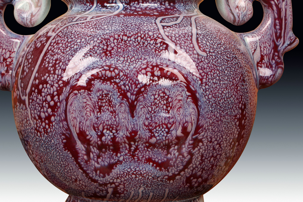 Jingdezhen ceramic vase archaize of jun porcelain up change flower glaze earthworm clay grain bat wing gourd vases
