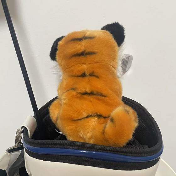 老虎/白虎毛绒高尔夫杆套卡通帽套球杆保护套三号五号木杆套