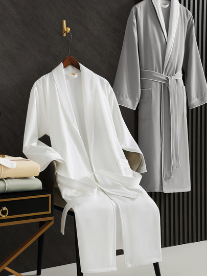 Five-star hotel special bathrobes for men and women, thickened and absorbent, non-pure cotton, high-end adult bathing robes and nightgowns