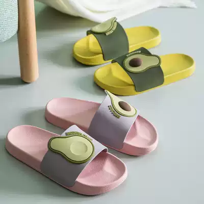 2021 new slippers female summer couple men's indoor home household non-slip bath bathroom thick bottom non-slip