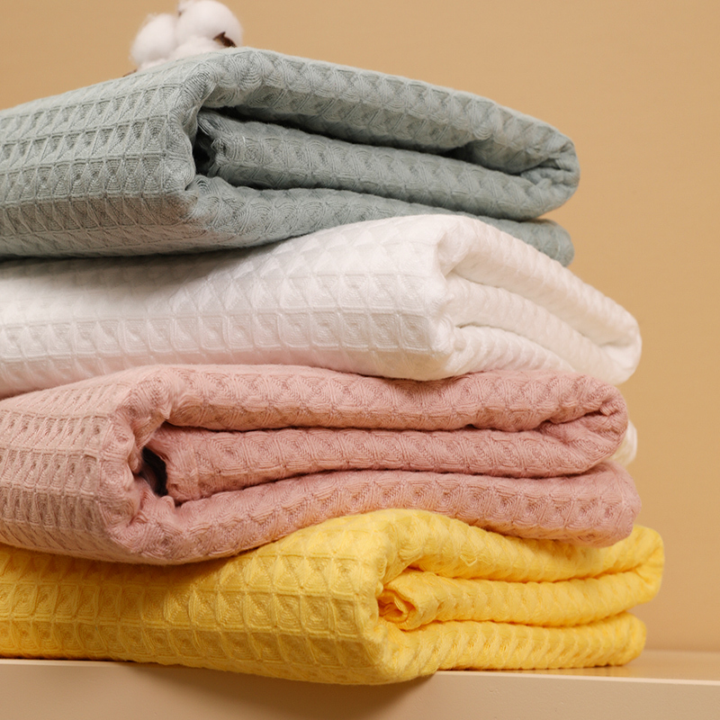 Nuanyou Waffle Bath Towel, Household Pure Cotton Absorbent Gauze, Adult Bathing Towel for Women, Summer Thin Style, 2026 New Model