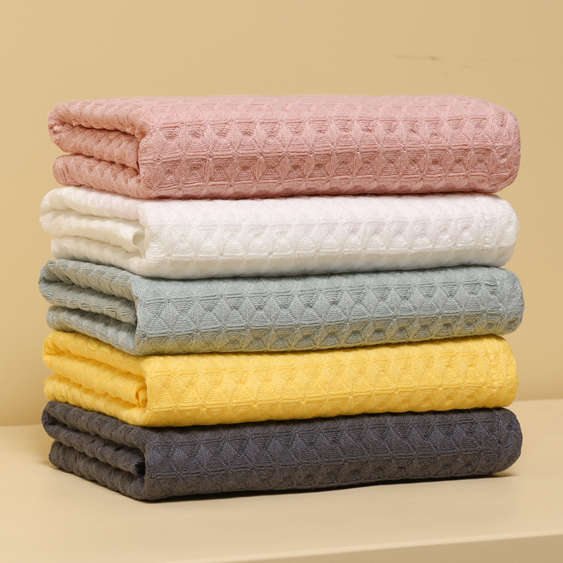 Waffle Towel Pure Cotton Household Face Towel Absorbent All-Cotton Gauze Bath Towel for Adults Summer Thin 2026 Hot Sale