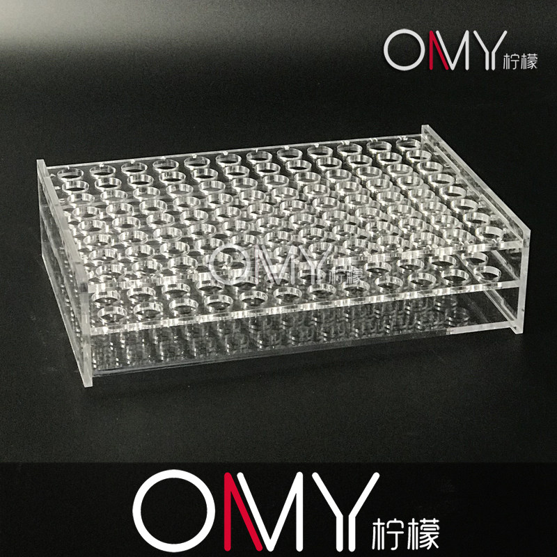 透明试管架 96孔孔径141618202224mm带编号采血管架病毒采样管架48孔亚克力材质