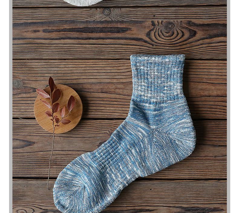Vớ mùa đông vớ nam triều Nhật dày cotton terry dày nam vớ mùa thu và mùa đông gió quốc gia trong ống vớ khăn tất nam cổ trung