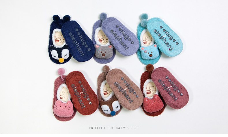 Vớ trẻ em mùa thu và mùa đông cotton sơ sinh cho bé sơ sinh vớ bé trai và bé gái vớ cotton dễ thương 0-3-5 tuổi vớ xinh cho bé gái