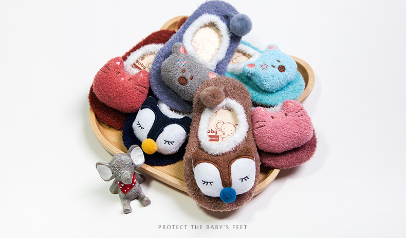 Vớ trẻ em mùa thu và mùa đông cotton sơ sinh cho bé sơ sinh vớ bé trai và bé gái vớ cotton dễ thương 0-3-5 tuổi vớ xinh cho bé gái