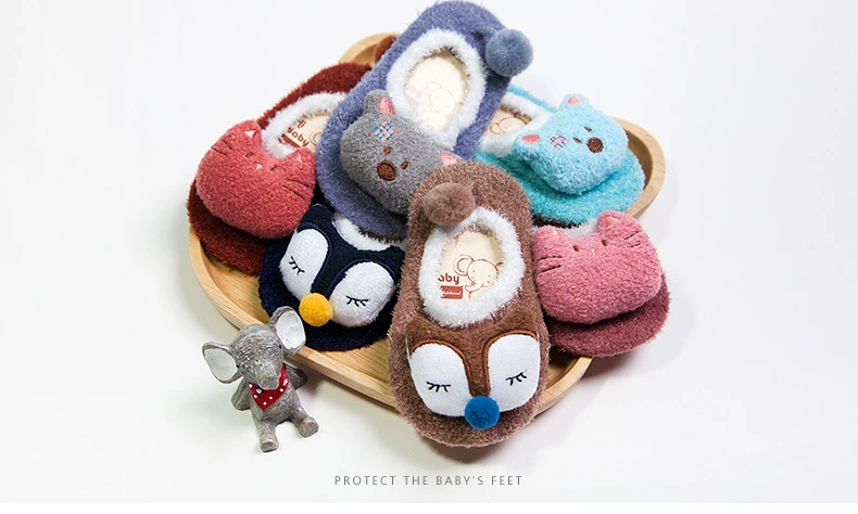 Vớ trẻ em mùa thu và mùa đông cotton sơ sinh cho bé sơ sinh vớ bé trai và bé gái vớ cotton dễ thương 0-3-5 tuổi