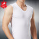 3-piece men's vest for middle-aged and elderly people, pure cotton, wide shoulder, sleeveless bottoming sweatshirt, white V-neck, short-sleeved, round-neck, pure cotton