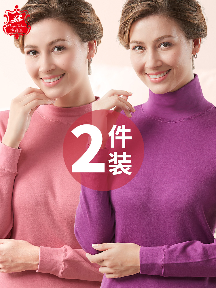 Women's semi-high collar autumn coat Long sleeve pure cotton elderly health coat loose single top Cotton sweater for the elderly cotton winter