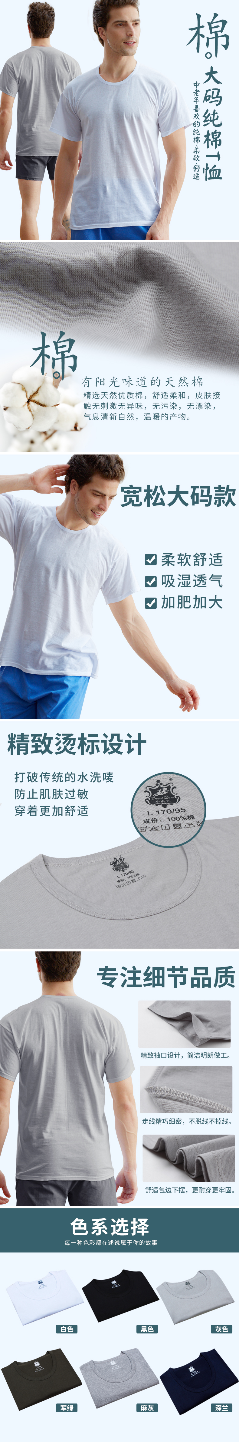 Của nam giới cotton áo trung niên đồ lót cotton áo sơ mi cũ loose vòng cổ ngắn tay áo thoáng khí XL ông già vest áo dây mặc vest