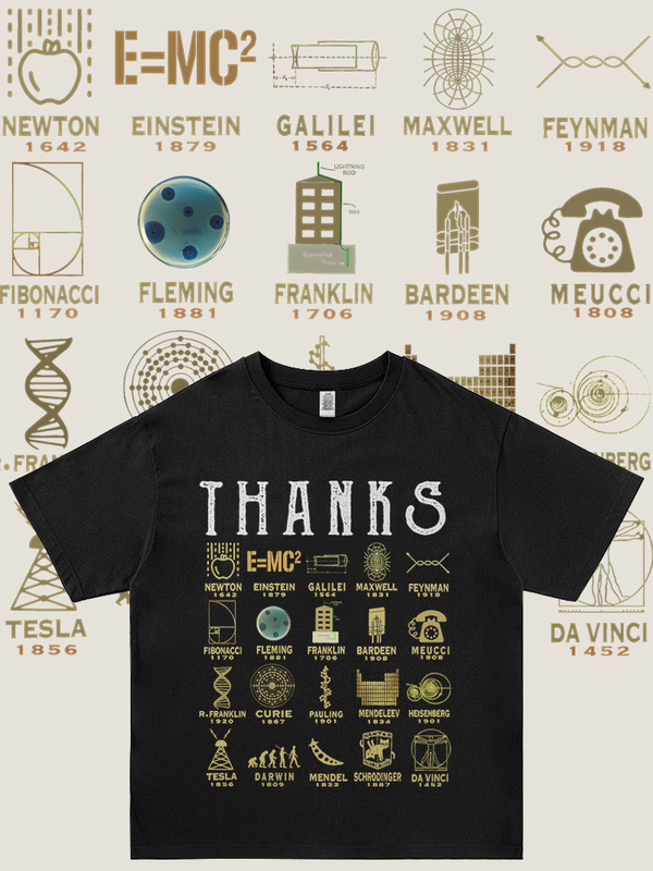 Great Scientific Inventor Short-Sleeved T-Shirt for Men Newton Einstein Tesla Loose Cotton Summer Half-Sleeve Great Scientific Inventor Short-Sleeved T-Shirt for Men Newton Einstein Tesla Loose Cotton Summer Half-Sleeve