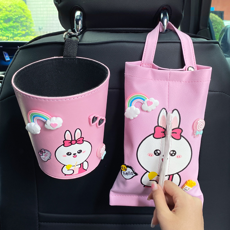 Car towels box car pumping paper bag in-car paper pumping lady cute car hanging car pumping mesh red creative paper box-Taobao