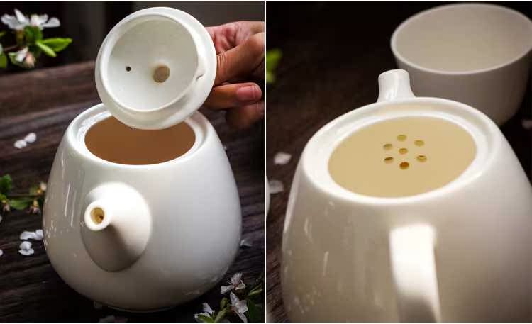 Modern Chinese style white ipads China | ceramic teapot large small single pot of flower teapot tea pot of belt filter