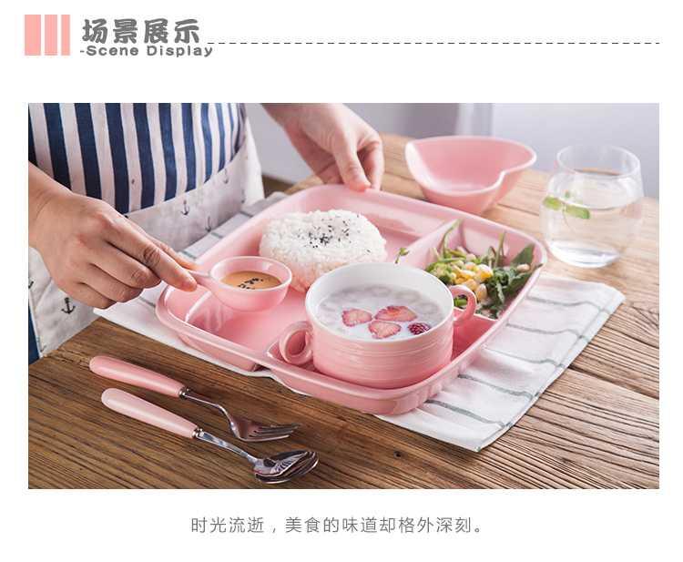 Creative ceramic Japanese snack plate frame plate meal plate of fruit breakfast tray was one suit