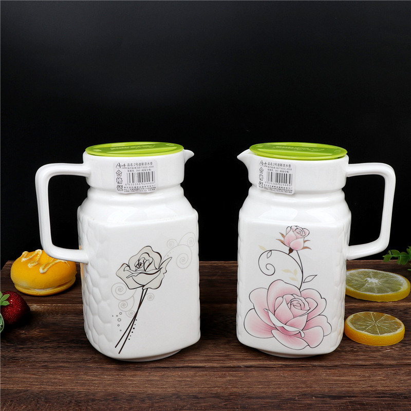 Ya cheng DE cool dazzle see colour ceramic teapot diss small ceramic kettle pot of boiled water very hot not fry juice pot of coffee pot