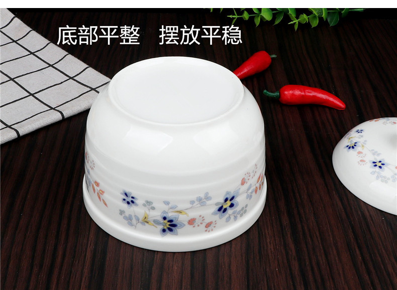 High quality ceramic sauce seasoning as cans of individual creative chilli oil, lard flavor pot kitchen salt seasoning box