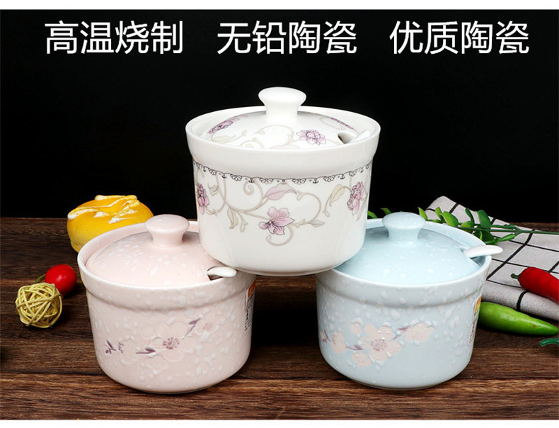 Ya cheng DE palace ceramics single flavor seasoning cylinder tank pepper seasoning cylinder tank seasoning box snowflakes seasoning box