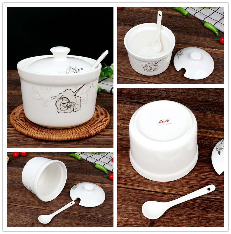 Ya cheng DE palace ceramics single flavor seasoning cylinder tank pepper seasoning cylinder tank seasoning box snowflakes seasoning box