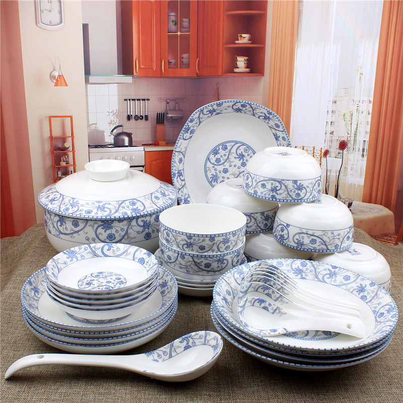 Cixin qiu - yun package YouMin raw ceramic both 35 head set tableware tableware dishes run out of 35 pieces to use gift outfit