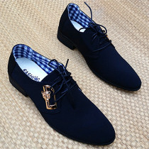 2021 - New breathable young mens business tip shoes with male British hairstyle trend mens shoes