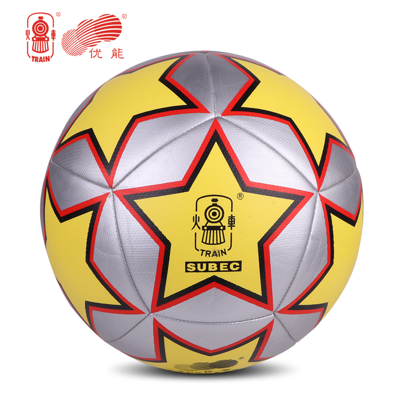 Guangdong general agent professional durable machine-sewn locomotive soccer ball with 4 free gifts No. 5 No. 4 PU soccer ball