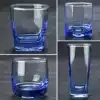 Square color glass set Water cup Juice cup Drink Milk cup Tea cup Beer cup Blue purple