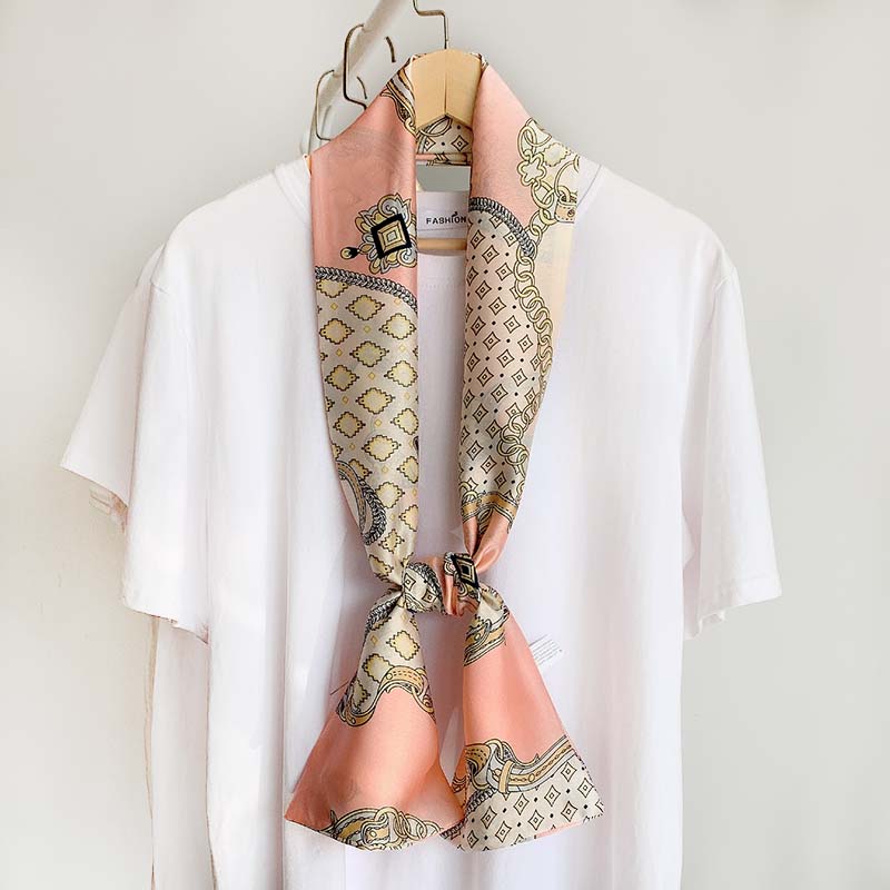 ins students pink decorations small scarves 100 lap strips multifunction little long scarves headscarf Career scarves headscarf