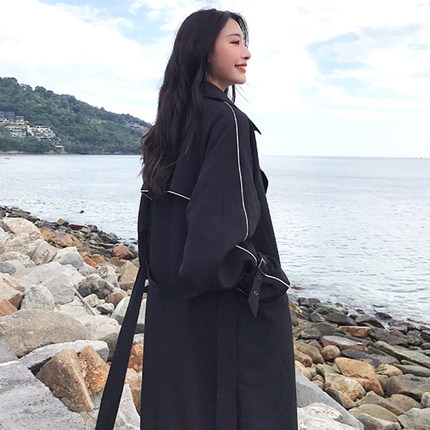 风衣女中长款韩版春季2018新款时尚气质chic风