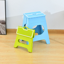 Yingxin thickened plastic folding high stool household portable dining table chair office stool outdoor adult creative bench