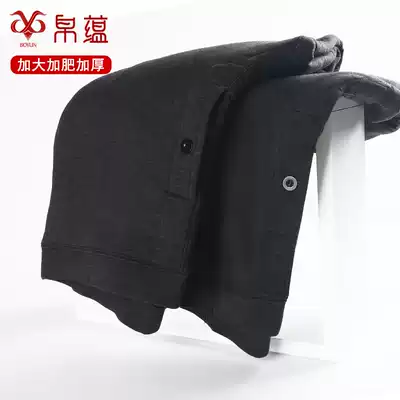 Warm pants men's large size winter increase fat inner pants fat guy plus velvet thickened sanitary pants men wear fat cotton pants