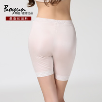 Silk mulberry silk safety pants womens anti-light summer thin five-point pants silk leggings lace inside pants