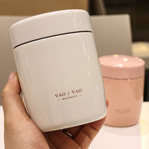 Hipster simple 316 stainless steel Vacuum Thermos cup mini student braised beaker portable smoldering lunch box soup pot